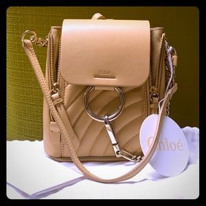 CHLOE Mini Faye Quilted Leather Backpack